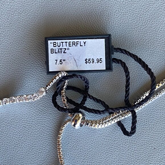 FAC Butterfly Crystal Bolo Bracelet & Necklace NWT - Picture 7 of 10
